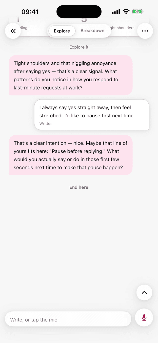 A conversation about a moment